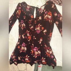 Floral Long Sleeve Romper